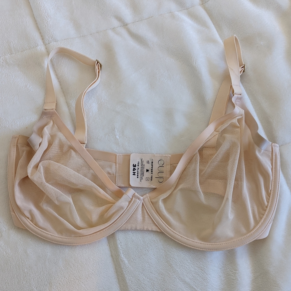 Cuup Plunge Bra in Sand Size 34H